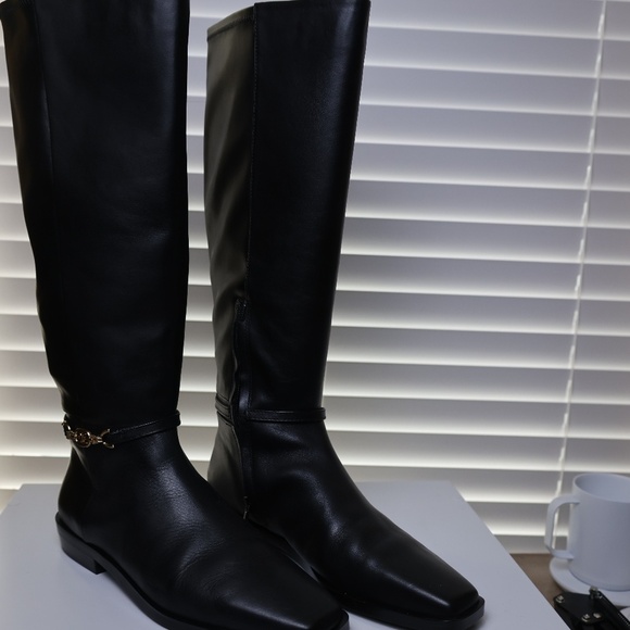 Sam Edelman Penny Black Leather Riding Boots – NWOT Size 10 - Picture 4 of 6